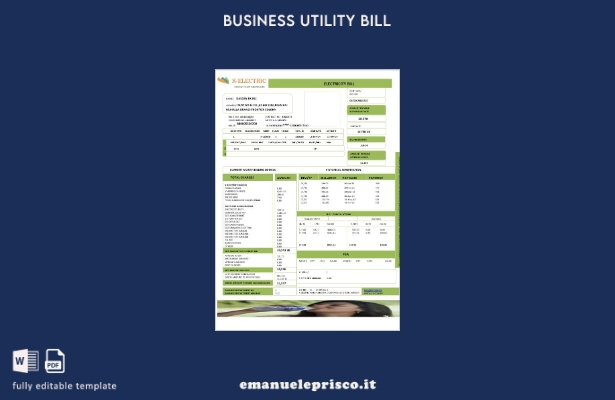 stile verificato Modello di bolletta delle utenze aziendali Pakistan K Electric 